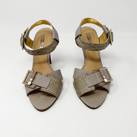 Dumond Snakeskin Leather High Heels - Picture 4 of 13